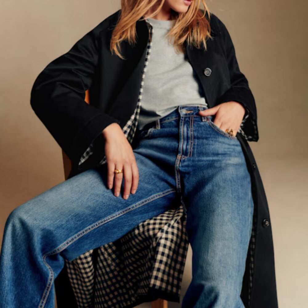 SEZANE - Clyde Coat in Black - Size M/6 (Worn 1x Time) - Picture 2 of 12